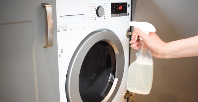 cleaning the outside of the washing machine