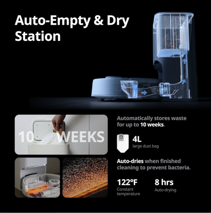 auto empty and dry station