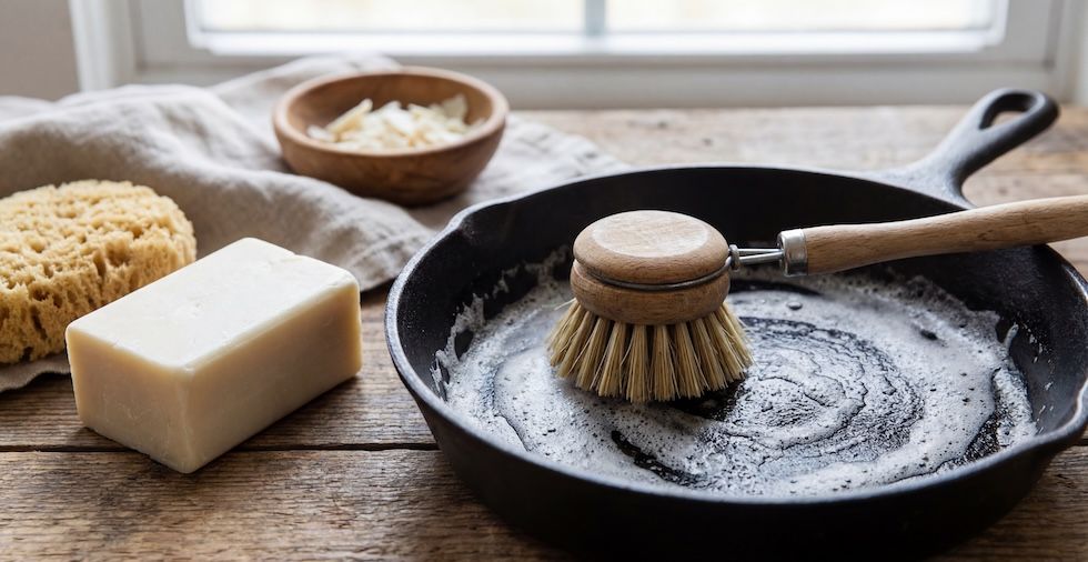 How To Clean & Season A Cast Iron Pan (The Complete Guide)