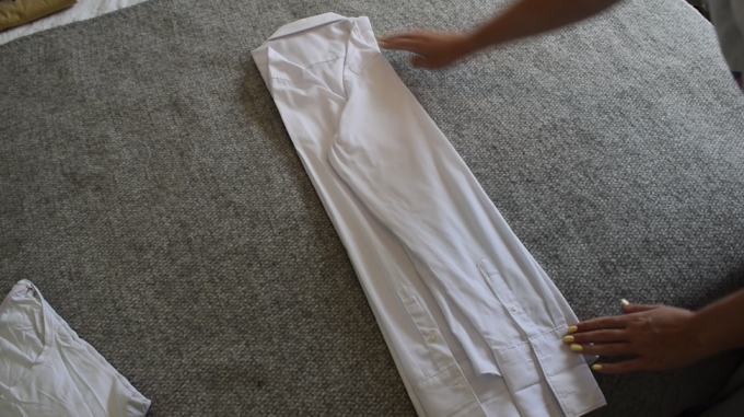 Dress shirt folding 2