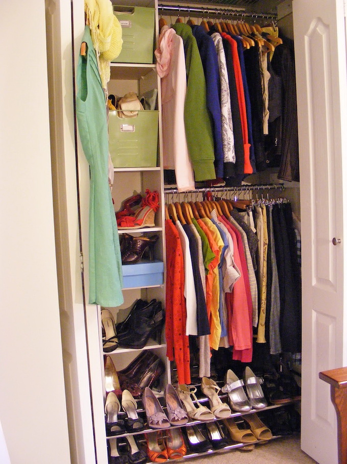 tiny closet double rail