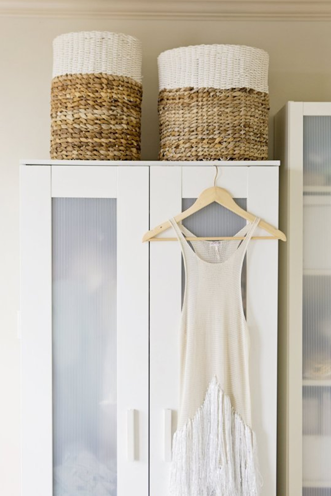 IKEA wardrobe hacks storage baskets