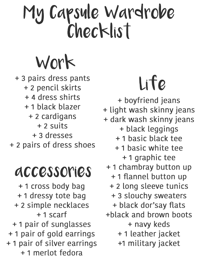 Capsule Wardrobe Checklist