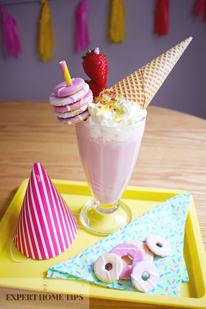 Party rings & Ice Cream party milkshake created in a NutriBullet