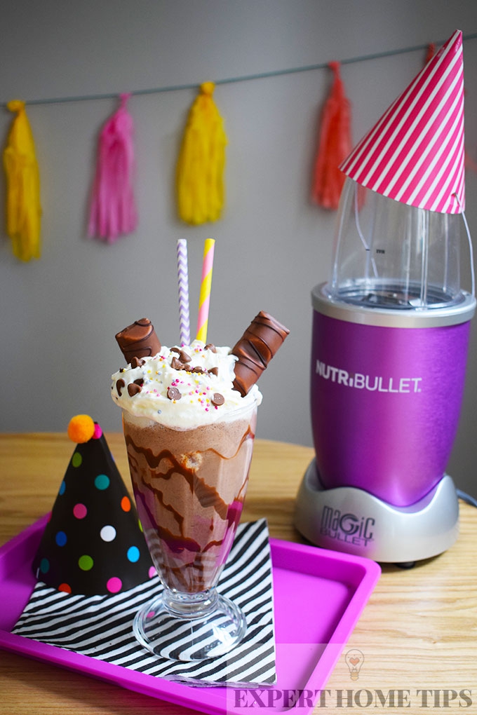 Buenos & Brownies party milkshake made in a NutriBullet