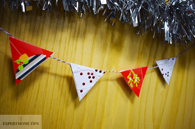 Cute bunting from cards!