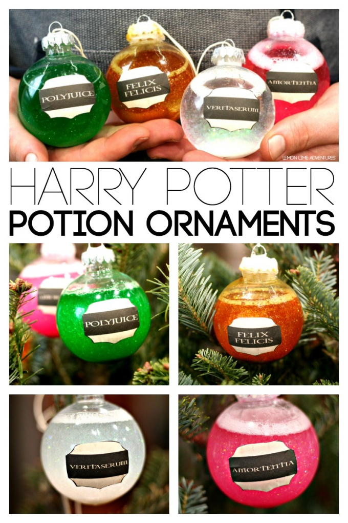 DIY Christmas Gifts Harry Potter Potion Ornaments