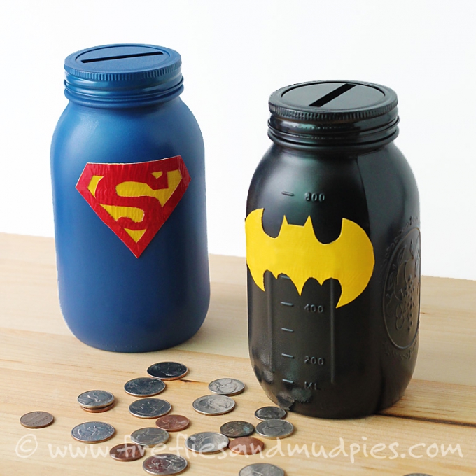 DIY Christmas Gifts Superhero Money Jar