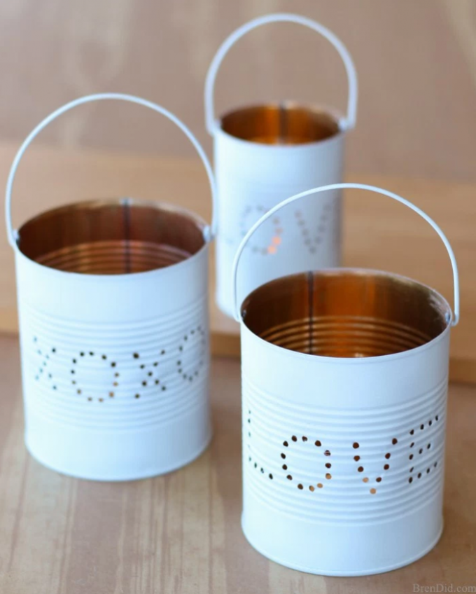 DIY Christmas Gifts Upcycled Tin Lantern