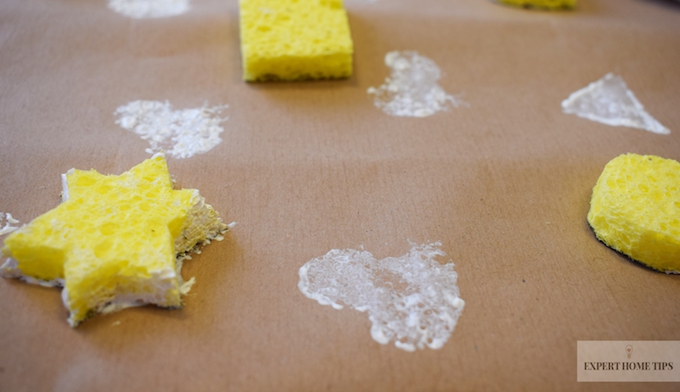 painting with sponges