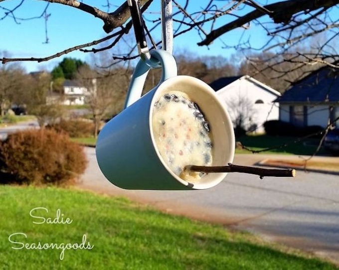 Mug bird feeder