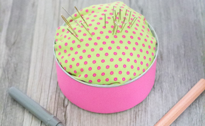 diy can pin cushion