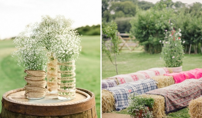 cheap countryside wedding decor