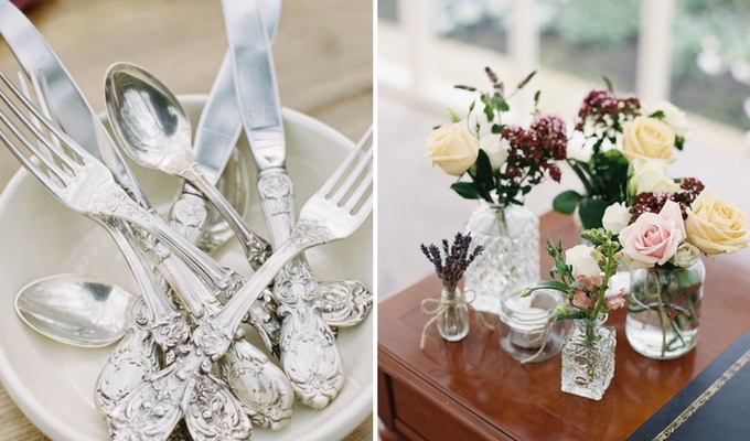 wedding decor borrowed from relatives to save money