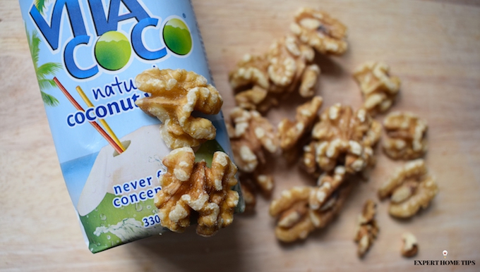 coconut water & walnuts