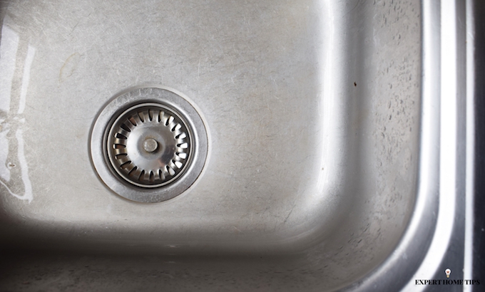 dirty stainless sink