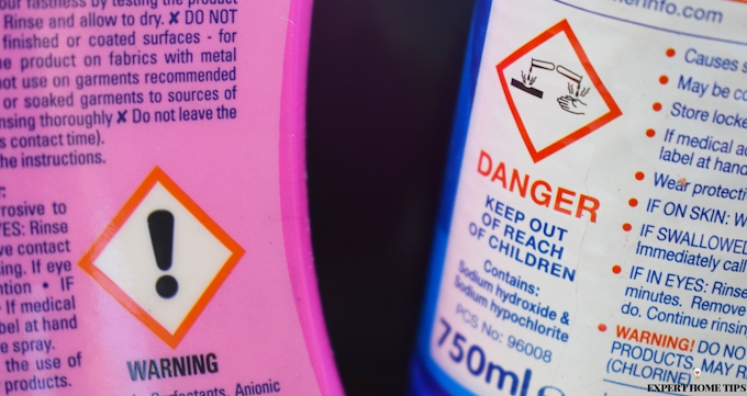 vanish & bleach warning labels