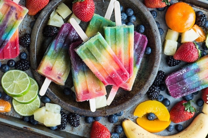 Rainbow Fruit ice lollies recipe