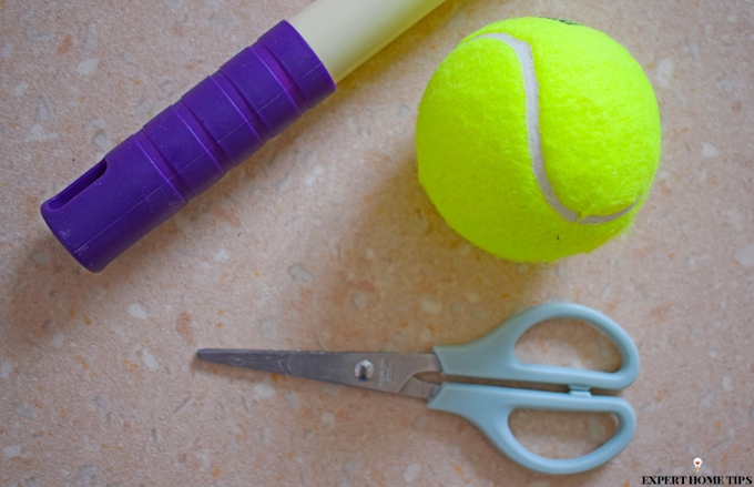 How to remove floor scuffs with a tennis ball