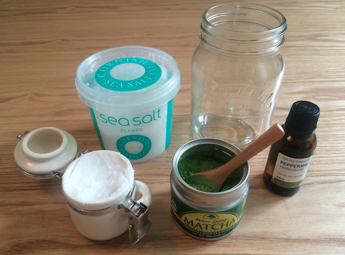 DIY Matcha body scrub