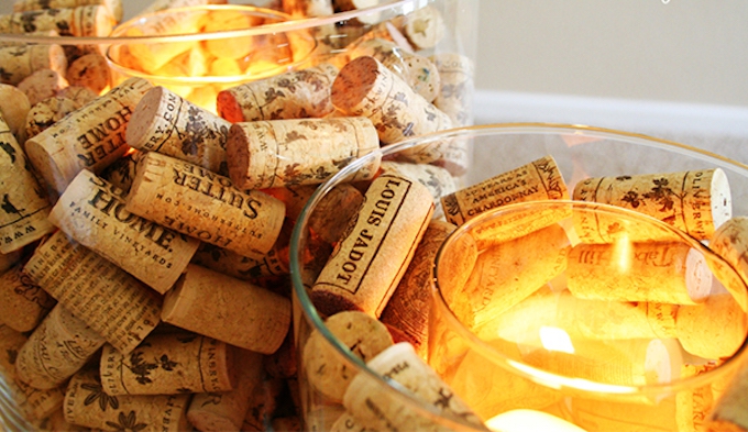 WINE CORK CANDLEHOLDERS