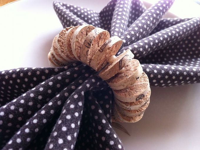 wine cork napkin ring