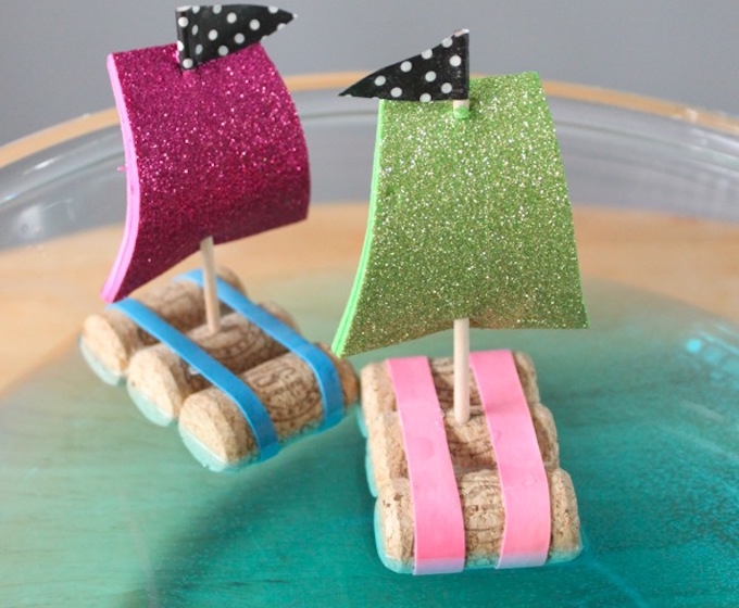 DIY WINE CORK SAILBOATS