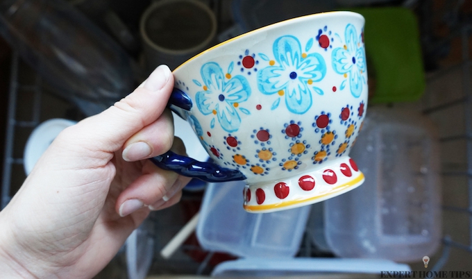 china mug in dishwasher