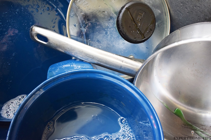 organised people clean the dishes before they go to bed