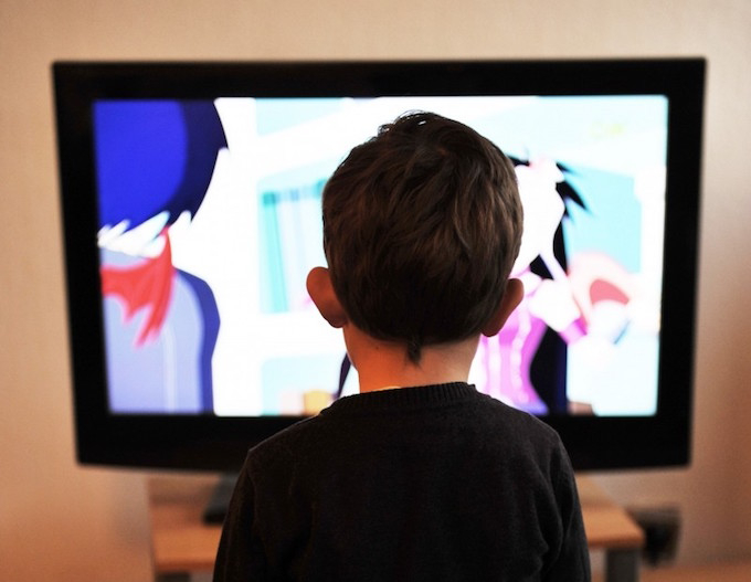 Child watching TV