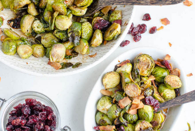 roasted brussel sprout salad meat free monday recipe