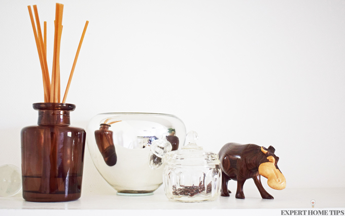 Ornaments on a shelf