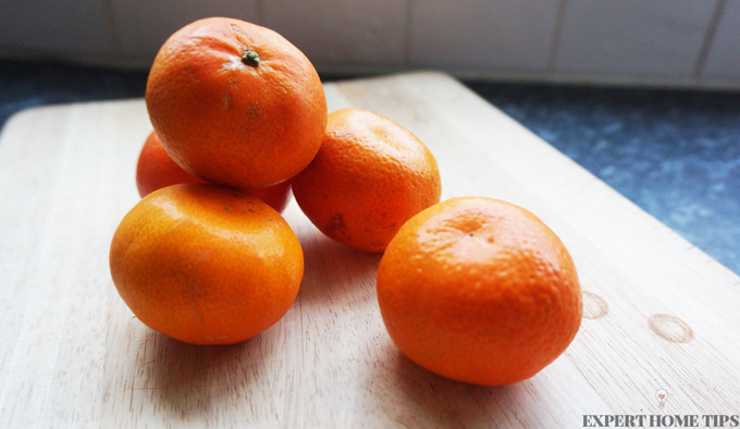 clementines wood chopping board