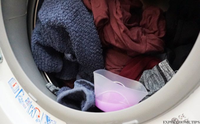 laundry detergent in washing machine