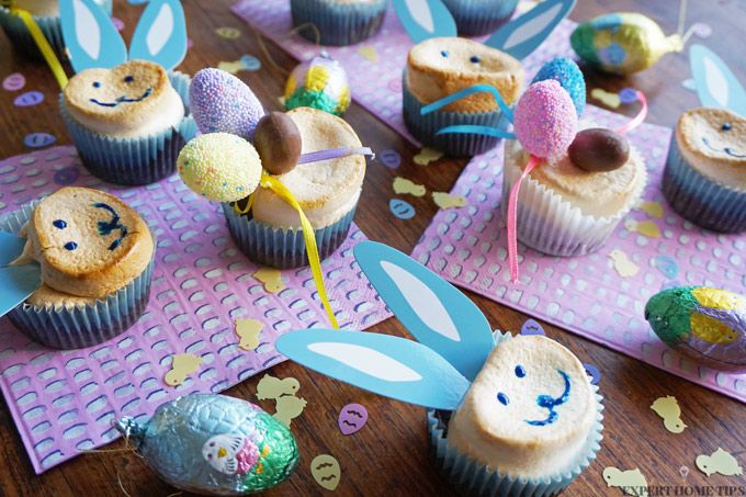 Easter marshmallow bunny cupcakes