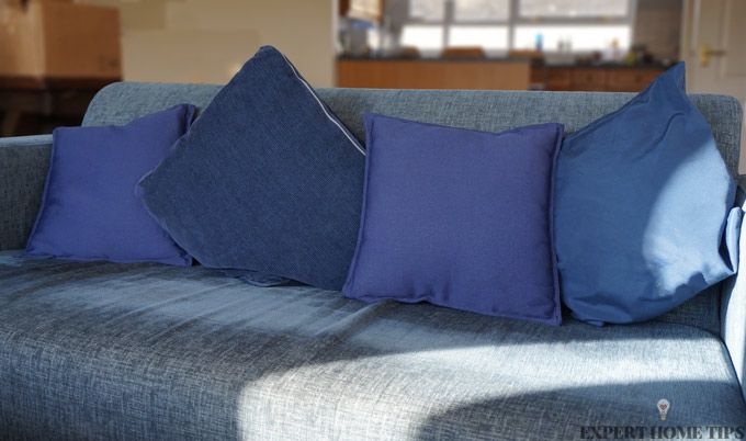 clean blue sofa