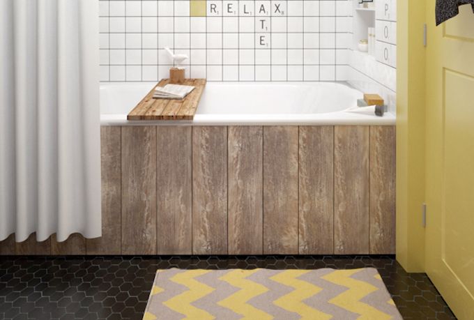 bathroom storage ideas over the bath