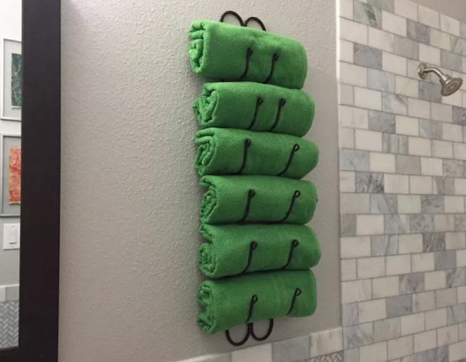 wine rack towel storage