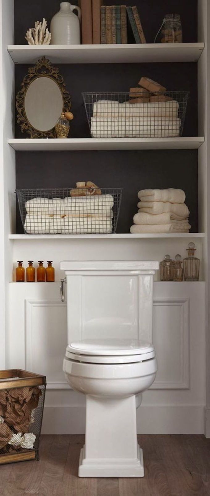 bathroom shelves pretty