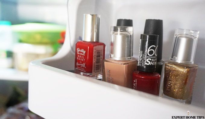 nail polish in fridge