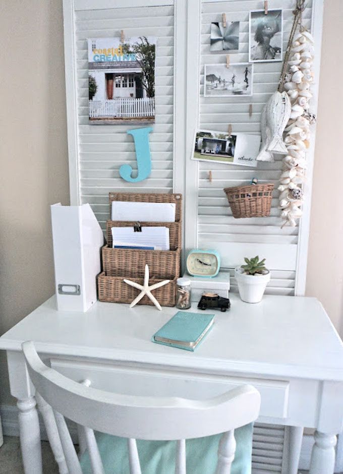 upcycled shutter office