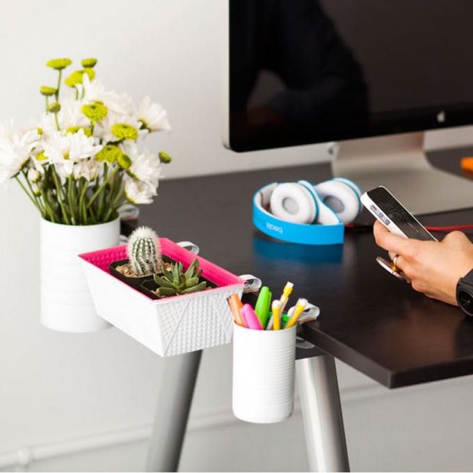 hanging desk storage diy