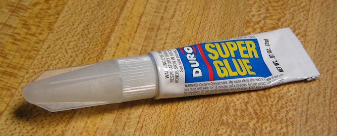 super glue remove emery board