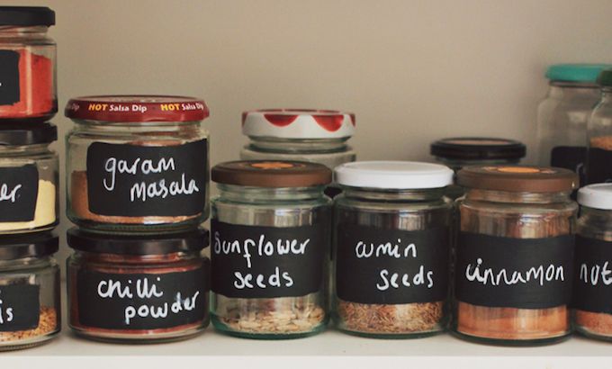 jam jars spice storage