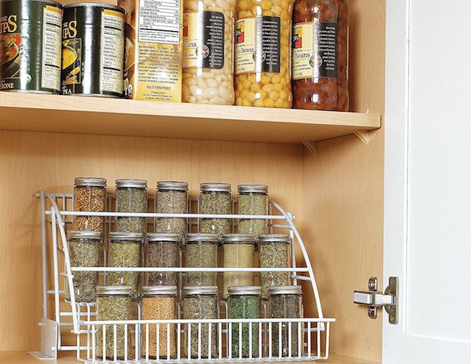 spice storage ideas pull down rack