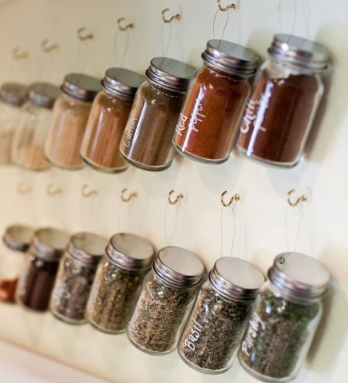 hanging spice jars