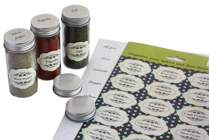 spice jar labels