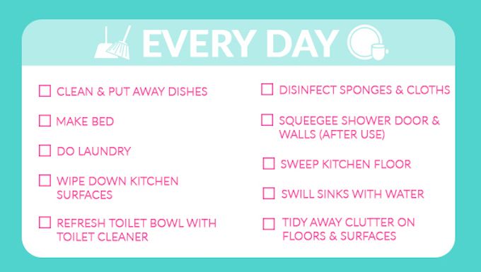 daily cleaning tasks