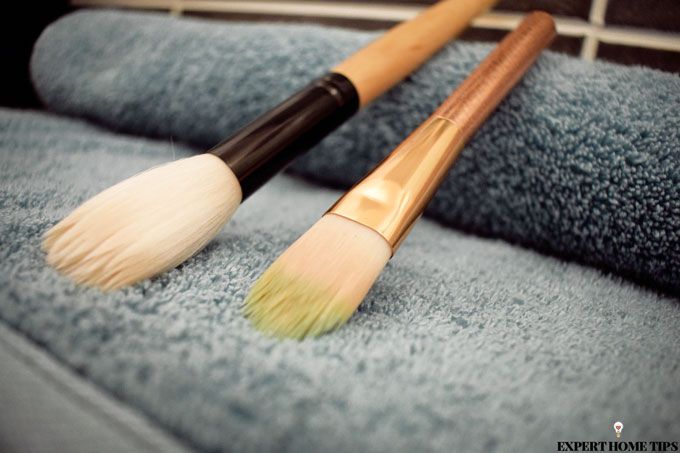 brush drying hack with towel