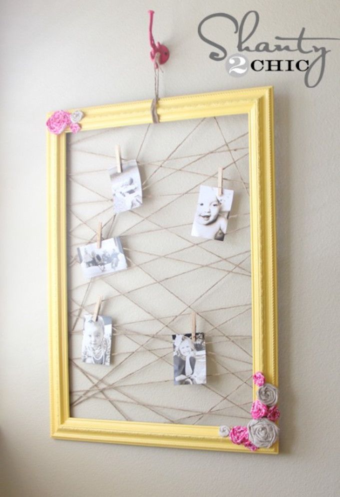 yellow frame memo board